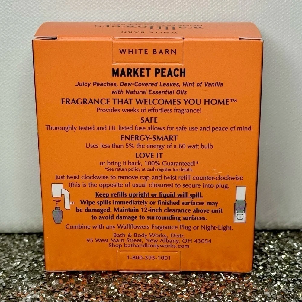 Bath & Body Works Wallflowers Market Peach Refills 2 Pack Nwt - Picture 4 of 4